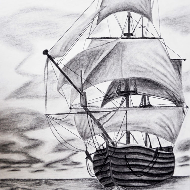 Pirate Ship Drawing